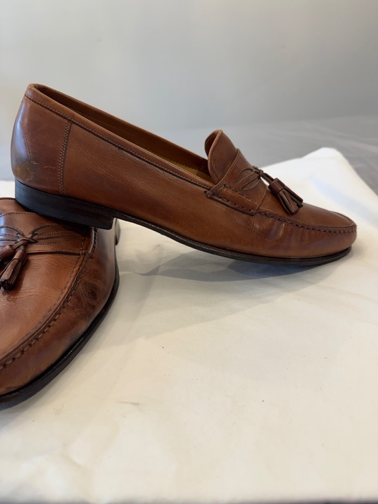 Santoni Italian Men’s Leather Tassle Loafers main image 4